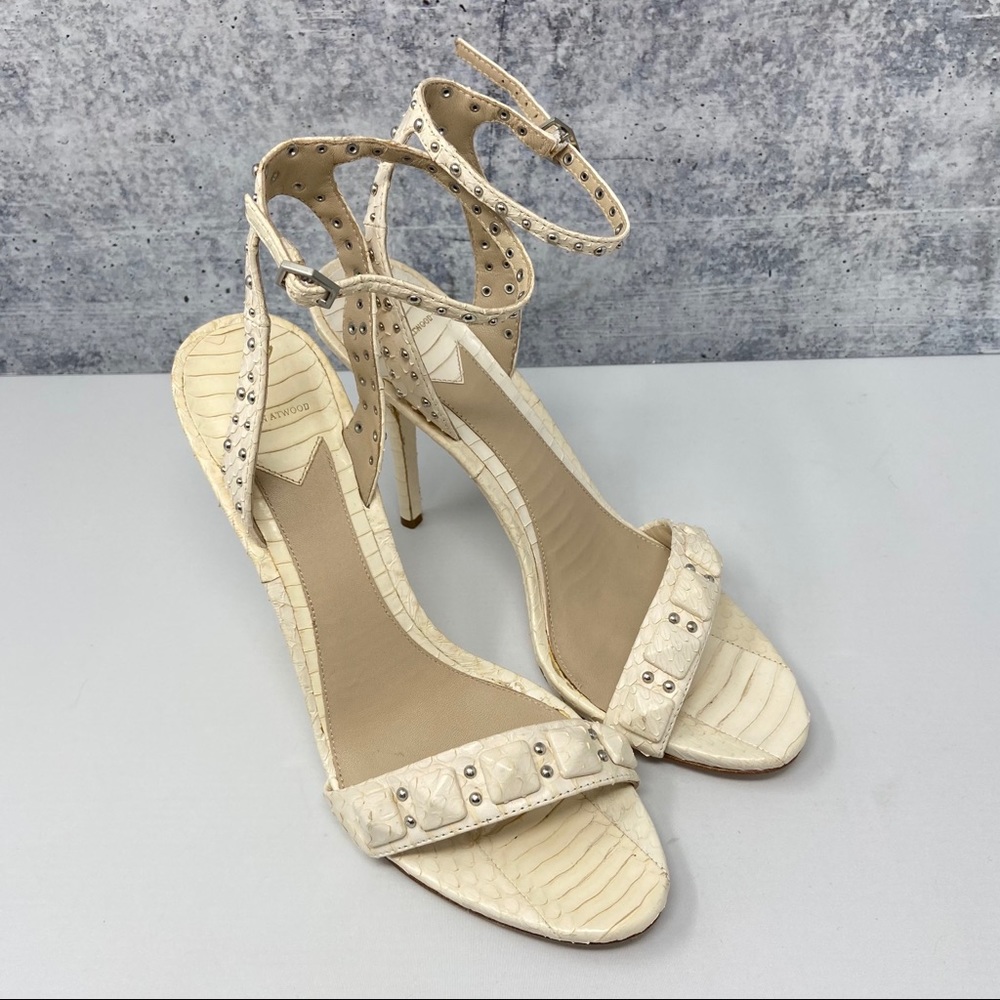 Brian Atwood Catena Water Snakeskin Sandals 9.5
